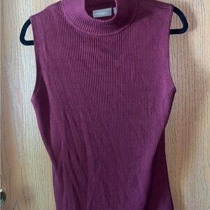 Croft & Barrow Purple Ribbed Fitted Tank Top